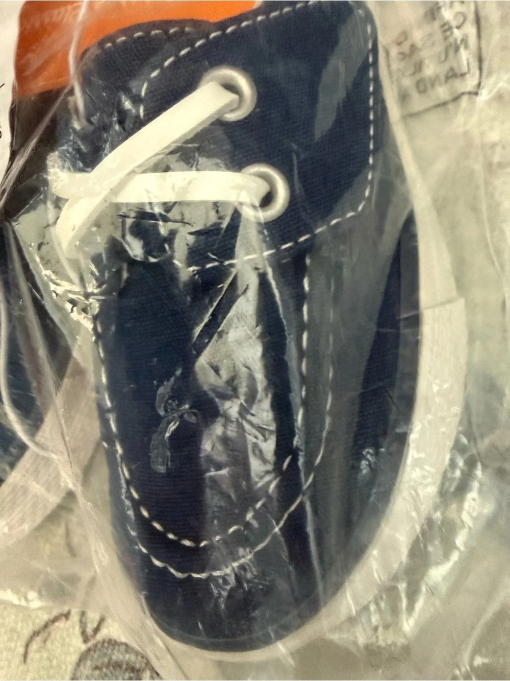 Gymboree Navy Toddler Boat Shoes with White Laces